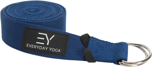 Miniatura 9 de Everyday Yoga Correa con anillo en D de metal, correa elástica duradera para yoga, pilates, flexibilidad y terapia física (6, 8, 10 pies)