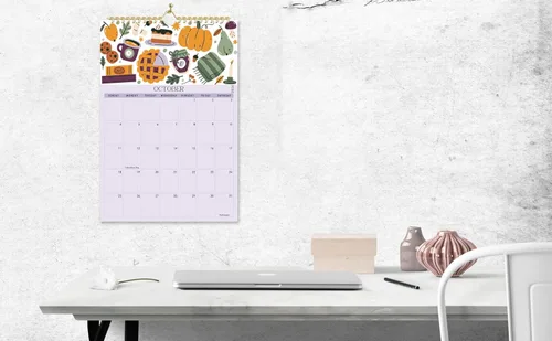 Miniatura 6 de Calendario de pared 2026, planificador de 12 meses de enero de 2026 a diciembre de 2026, encuadernado en espiral para oficina, hogar, familia