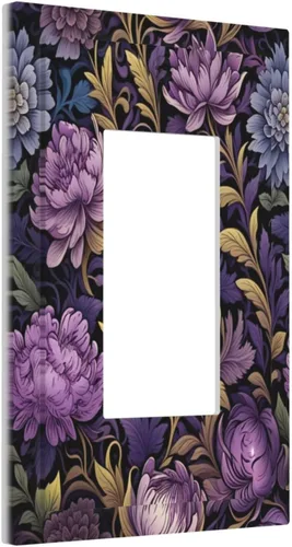 Miniatura 196 de Decorative Outlet Covers Blue Background White Cat Daisy Floral 2-Gang 1-Gang Wall Plate Single Toggle/Rocker Farmhouse Style Light Switch Covers
