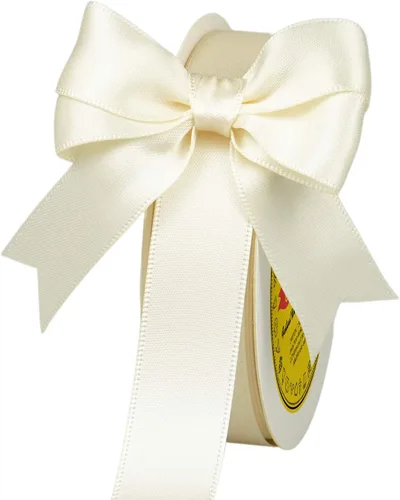 Miniatura 13 de Cinta de satén blanca antigua de doble cara de 1-1/2 pulgadas x 50 yardas, cinta de poliéster para envolver regalos, día de San Valentín, bodas