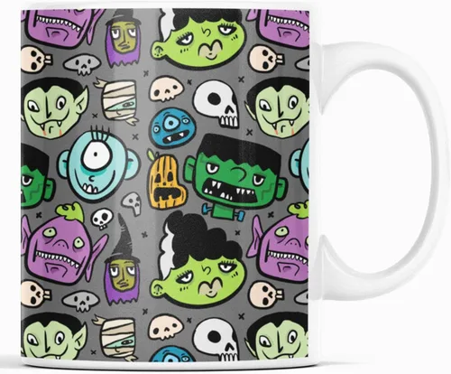 Miniatura 53 de LookHUMAN Taza de Café de Halloween – Halloween Is Meowgical Tazas, Taza de Café Espeluznante Idea de Regalos de Taza, 15 Onzas 10-Blanco