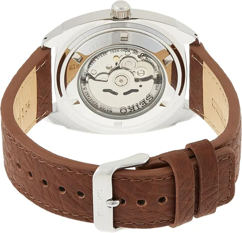 Miniatura 3 de Seiko Reloj Automático para Hombre - Serie Recraft - Correa de Cuero Marrón, Calendario Día/Fecha, Resistente al Agua 50m