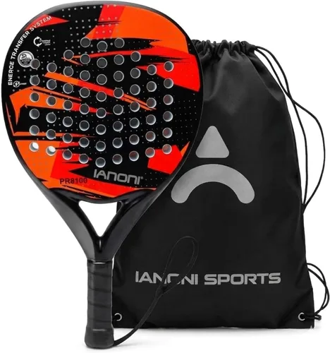 Miniatura 11 de IANONI Raqueta de pádel de fibra de carbono con superficie de EVA con núcleo de espuma flexible Palas de tenis de pádel Raqueta de tenis de playa