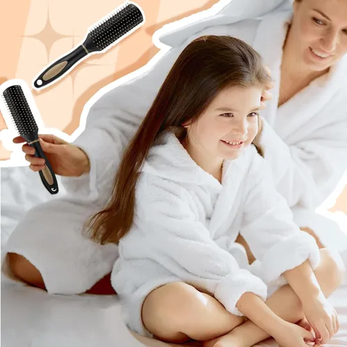 Miniatura 6 de Juego de 5 cepillos para el cabello para mujer, peine desenredante, cepillo para hombres y mujeres, cabello húmedo, seco, rizado y liso