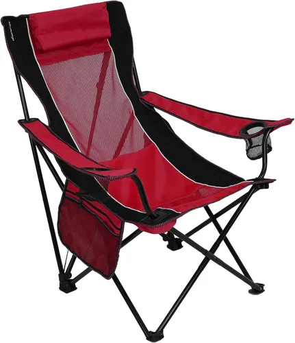 Miniatura 8 de Kijaro Silla plegable para campamento: disfruta del aire libre en esta silla al aire libre con un portavasos integrado y organizador lateral