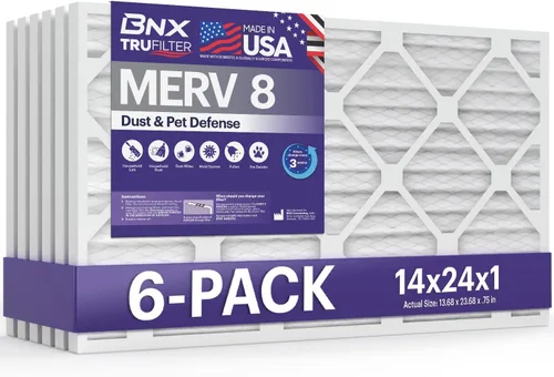Miniatura 24 de BNX TruFilter - Filtro de aire MERV 8 de 16 x 25 x 1 pulgadas (paquete de 12) – Fabricado en Estados Unidos – Protección contra el polvo
