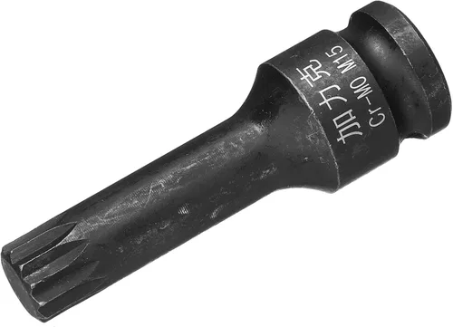 Miniatura 4 de uxcell 1/2" Drive x M14 (0.551 in) Impact Triple Square Spline Bit Socket, métrico 3" longitud, uso de acero CR-MO con destornilladores de impacto