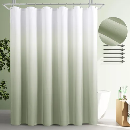 Miniatura 31 de Cortina de ducha para compartimento pequeño negra para hombres, 36 pulgadas de ancho, juego de cortinas de baño gris, cortinas geométricas estrechas