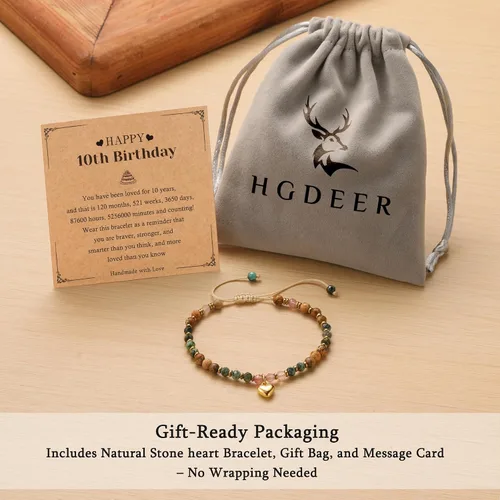 Miniatura 6 de HGDEER Regalos de cumpleaños para mujer, pulsera única de piedra natural, para mujeres, adolescentes, niñas, regalos de moda para amigas, mejores
