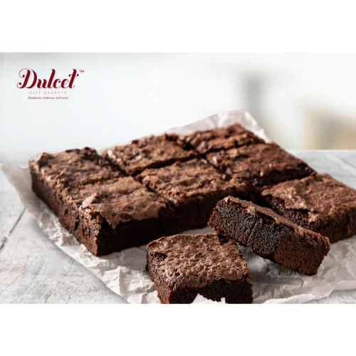 Miniatura 2 de Dulcet Gift Baskets Surtido de brownie de chocolate gourmet, brownie de lata de brownie, delicioso pastel de queso, dulce de azúcar rocoso, ganache