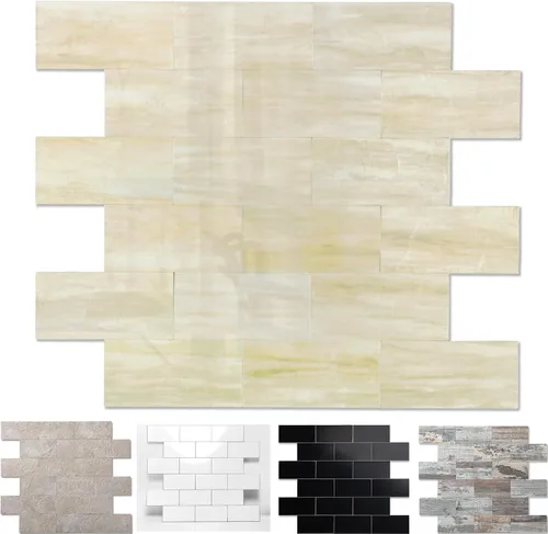 Miniatura 43 de Azulejos Adhesivos para Salpicadero 12"X12" Azulejos de Pared PVC, Adhesivos para Salpicadero de Cocina, Azulejos de Baño, Chimenea, Lavandería