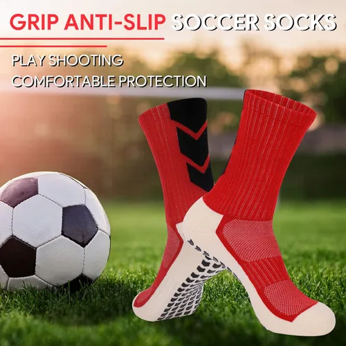 Miniatura 2 de QCWQMYL Calcetines de fútbol antideslizantes para hombre, 134 pares de calcetines antideslizantes para hospital, pilates, correr, calcetines
