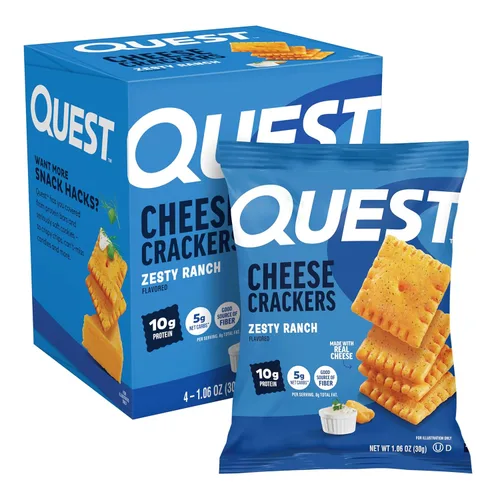 Miniatura 17 de Quest Nutrition - Galletas de queso cheddar picante, 0.35 oz de proteína, bajas en carbohidratos, hechas con queso real, 12