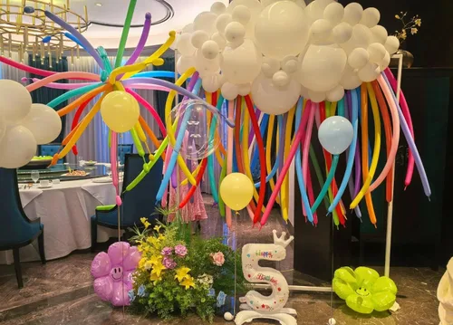 Miniatura 3 de 260 globos negros, 100 globos largos para construir arcos de globos, globo de látex delgado para modelar guirnaldas de animales y decoraciones