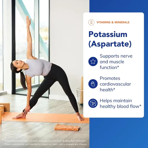 Miniatura 3 de Pure Encapsulations Potasio (aspartato) Suplemento hipoalergénico para apoyar los nervios, los músculos, el flujo sanguíneo y la salud