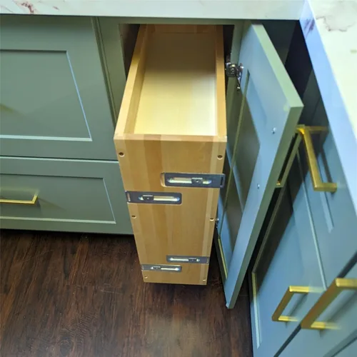 Miniatura 8 de Organizador delgado para especias: extraíble, 8 pulgadas de ancho, se adapta a gabinetes, organizador para el hogar