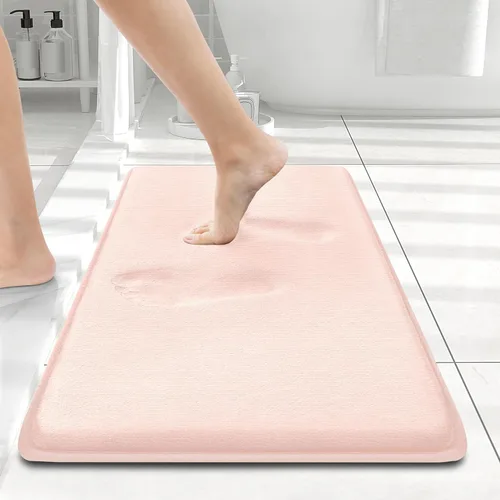 Miniatura 101 de Smiry Tapetes de Baño de Espuma Viscoelástica 36 x 24 pulgadas, Tapetes de Baño Extra Suaves y Absorbentes, Alfombra Antideslizante Lavable