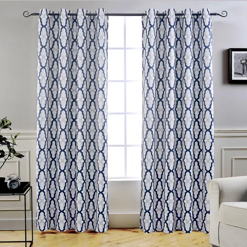 Miniatura 24 de DriftAway Mason - Cortinas térmicas opacas con ojales para ventanas, diseño geométrico de enrejado, 2 paneles, cada uno de 52 pulgadas por 63 Gris