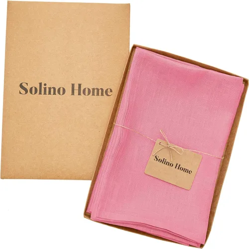 Miniatura 43 de Solino Home Juego de 4 manteles individuales blancos de 100 % lino puro de 14 x 14 pulgadas para invierno, San Valentín, primavera, Pascua, Fete