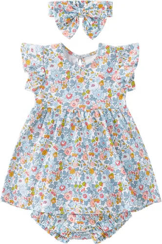 Miniatura 135 de pureborn Vestido de bebé niña 0-24 meses