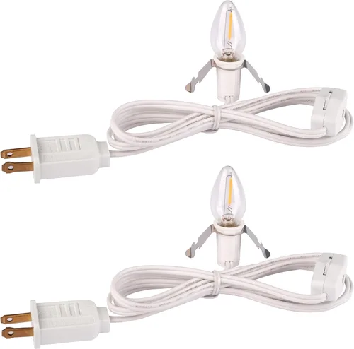 Miniatura 15 de Cable de repuesto para lámpara de sal, 1 paquete con interruptor de atenuación, cable de lámpara de 5 pies y 6 bombillas halógenas de sal (15 vatios)