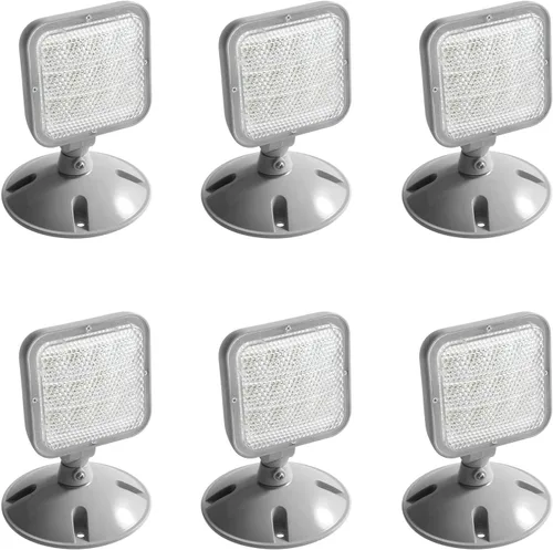 Miniatura 4 de Señal LED de salida de emergencia de doble cara, con capacidad remota, dos luces LED de inundación, batería de respaldo, iluminación de salida