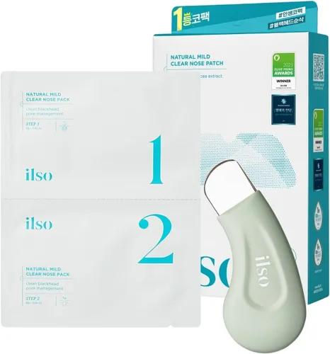 ILSO Parche nasal natural suave y transparente + maestro de limpieza profunda, derrite puntos negros y aprieta los poros