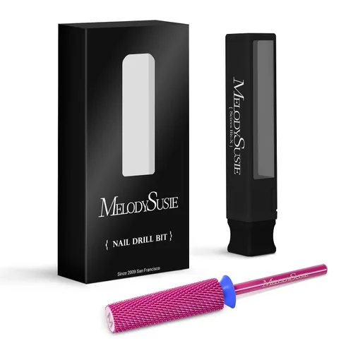 Miniatura 11 de MelodySusie Brocas de uñas cónicas superlargas, brocas de tungsteno de carburo de 3/32 pulgadas, adecuadas para manicura, pedicura, cutícula