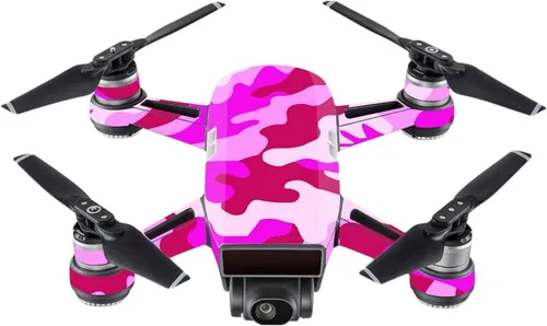 Miniatura 11 de MightySkins Skin compatible con DJI Spark Mini - Camuflaje rojo Funda protectora de vinilo duradera y única Fácil de aplicar, quitar y cambiar