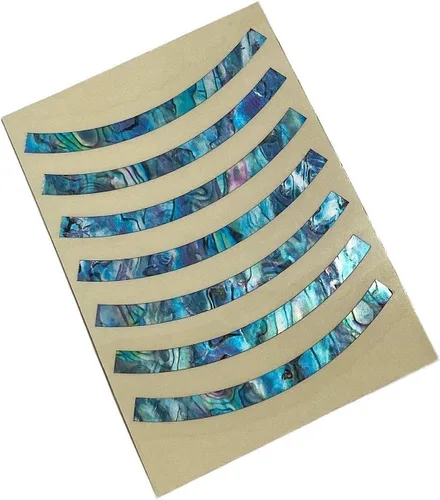 Miniatura 2 de Pegatinas con incrustaciones RS-244ST-BL Guitarras Acústicas - Roseta de Agujero de Sonido - Rayas - Azul Abulón