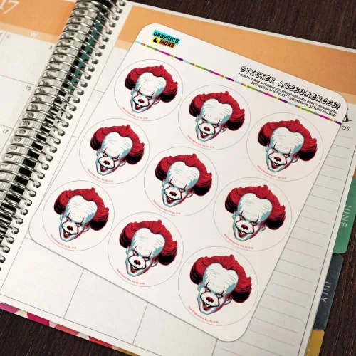 Miniatura 5 de IT Pennywise Come Home Planner Calendario Scrapbooking Craft Pegatinas