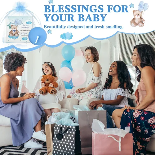 Miniatura 5 de Colarr Juego de 50 Velas para Baby Shower Temáticas de Oso como Recuerdos para Baby Shower, Regalos para Invitados, Incluye 50 Velas de Té, 50