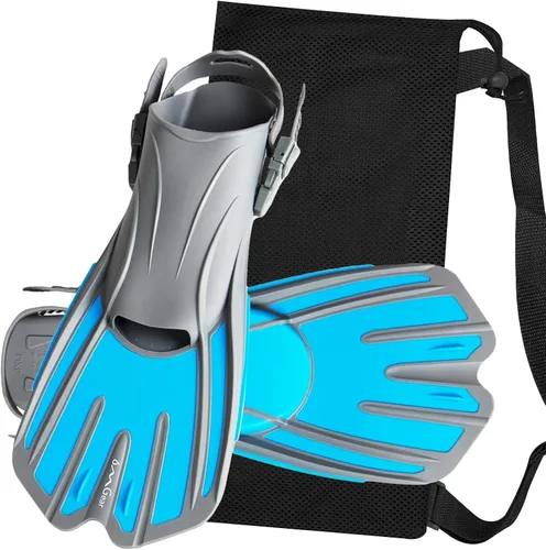 OMGear Aletas de natación cortas para esnórquel, aletas de buceo para regazo, natación, esnórquel, buceo, actividades en la piscina, tamaño de