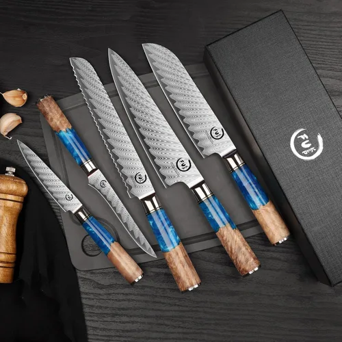 Miniatura 7 de Cuchillo de pelar de 3.5 pulgadas, cuchillo de pelar de damasco pequeño cuchillo de fruta ultra afilado Damasco VG10 Core acero con 66 capas