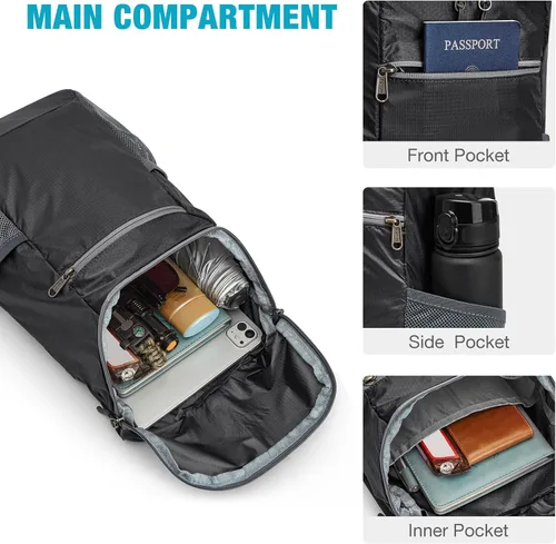 Miniatura 5 de G4Free, mochila pequeña y plegable, liviana y casual, para ir de camping o para exteriores, para adultos y niños (11 L)