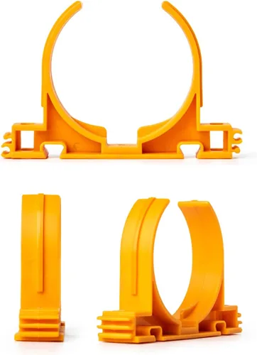 Miniatura 2 de POWERTEC 70342-P2 Perchas de estilo abierto para tubería y manguera de recolección de polvo de 2-1/2 pulgadas con múltiples opciones de montaje