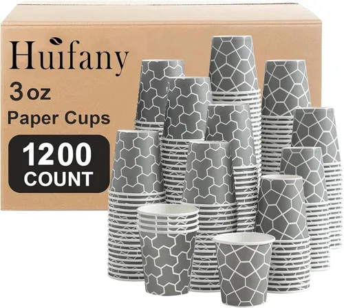 Miniatura 16 de Paquete de 600 vasos de papel de 3 onzas, vasos de baño pequeños desechables para enjuague bucal, mini vasos de papel para baño, fiesta, picnic