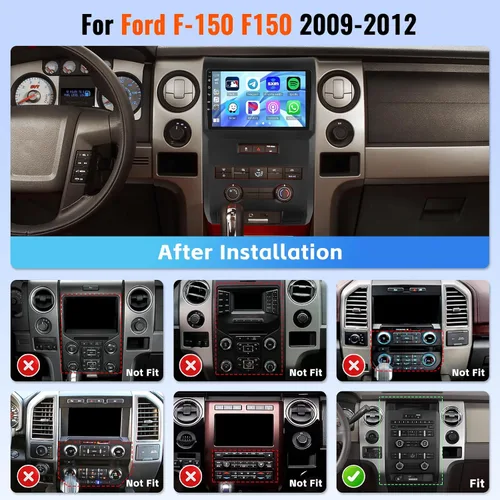 Miniatura 2 de Radio de coche Android 15 de 4+64 GB para Ford F-150 F150 2009 2010 2011 2012 con CarPlay inalámbrico Android Auto, Realdio 9 pulgadas pantalla