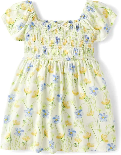The Children's Place Vestidos casuales de manga corta para bebés y niñas pequeñas