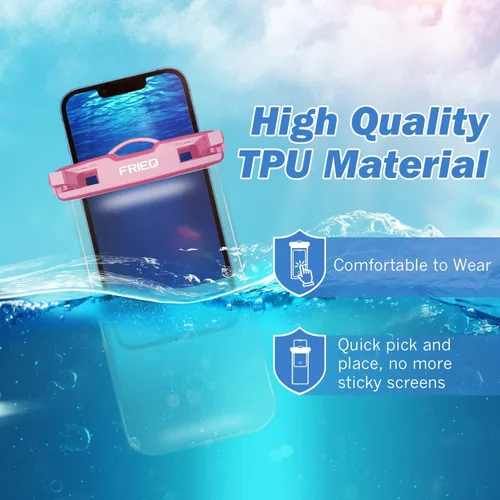 Miniatura 4 de Bolsa impermeable para teléfono, paquete de 2, funda impermeable universal IPX8, bolsa seca con cordón para iPhone 14/13/12/11 Pro Max, Samsung
