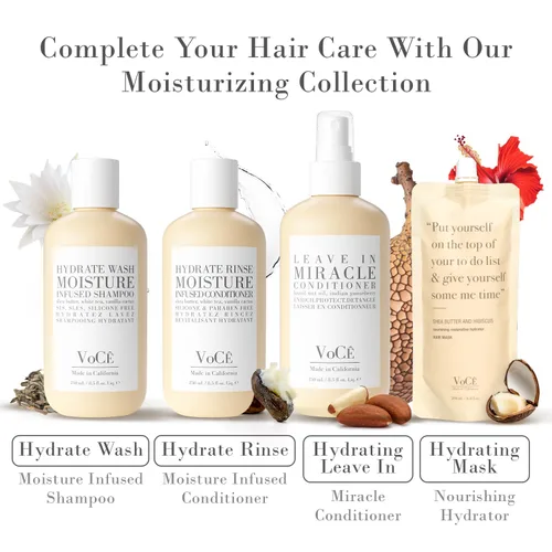 Miniatura 7 de VoCÊ Haircare - Mascarilla hidratante de manteca de karité natural y hibisco para el cabello Tratamiento acondicionador, hidratante y restaurador