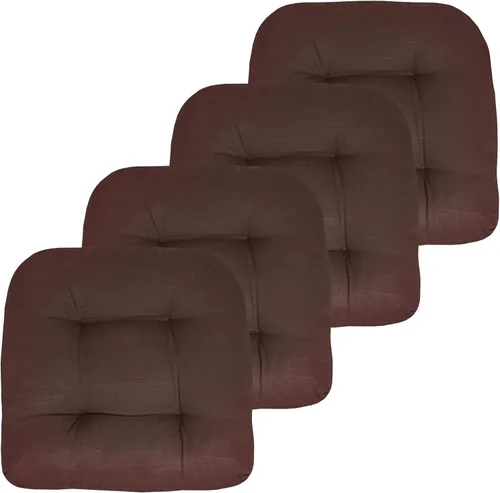 Miniatura 7 de Sweet Home Collection - Cojines para silla de patio al aire libre, cojines prémium con relleno grueso y cómodo de fibra, con tul, 19 x 19 pulgadas