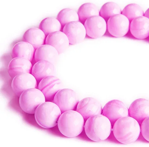 Miniatura 25 de 45 cuentas de jade azul y blanco de 0.315 pulgadas, cuentas de piedras preciosas naturales redondas sueltas para hacer joyas Jade blanco azul