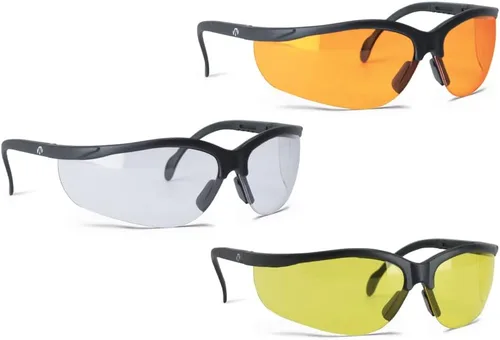 Miniatura 5 de Walker's Sport Lentes de policarbonato de alta calidad Montura media con pieza nasal de goma suave ajustable Gafas de seguridad para tiro Amarillo