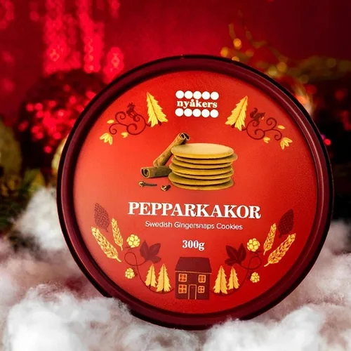 Miniatura 5 de Nyakers Pepparkakor Snaps de jengibre sueco, originales, famosas y antiguas galletas de jengibre tradicionalmente horneadas en Suecia desde 1952