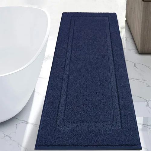 Miniatura 12 de SHACOS Alfombras de baño súper suaves y esponjosas de 24"x36" antideslizantes, lavables, alfombras de baño absorbentes, alfombras para suelo de Gris