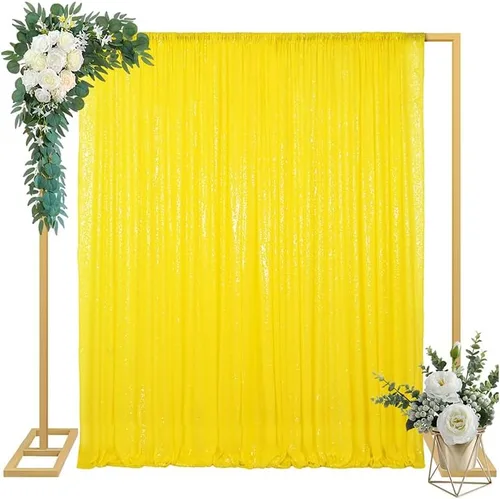 Miniatura 32 de ShinyBeauty Cortinas de Telón de Fondo con Lentejuelas 4x10 pies Negro Cortinas de Lentejuelas 2 Paneles Telones de Fondo para Bodas Telón de Fondo