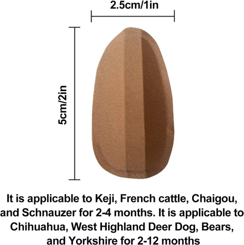Miniatura 2 de 1 par de calcomanías para orejas de perro, herramienta de soporte vertical de corrección fija de oreja de perro, soporte vertical para orejas