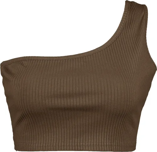 Miniatura 4 de Minclouse - Blusa corta asimétrica de un solo tirante para mujer, ideal para el verano