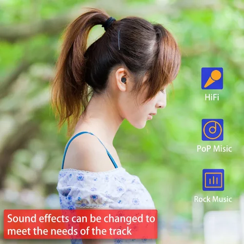 Miniatura 3 de FAAEAL Auriculares inalámbricos Bluetooth 5.3 con estuche de carga inalámbrica, auriculares estéreo impermeables en el oído, micrófono integrado